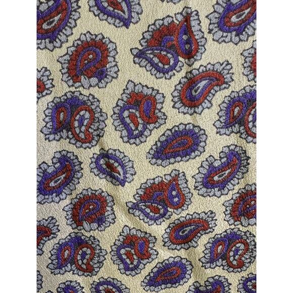 Evan Picone Petites Vintage 1980's Paisley Print Long Sleeve Blouse Bow Size 8 - Picture 8 of 10